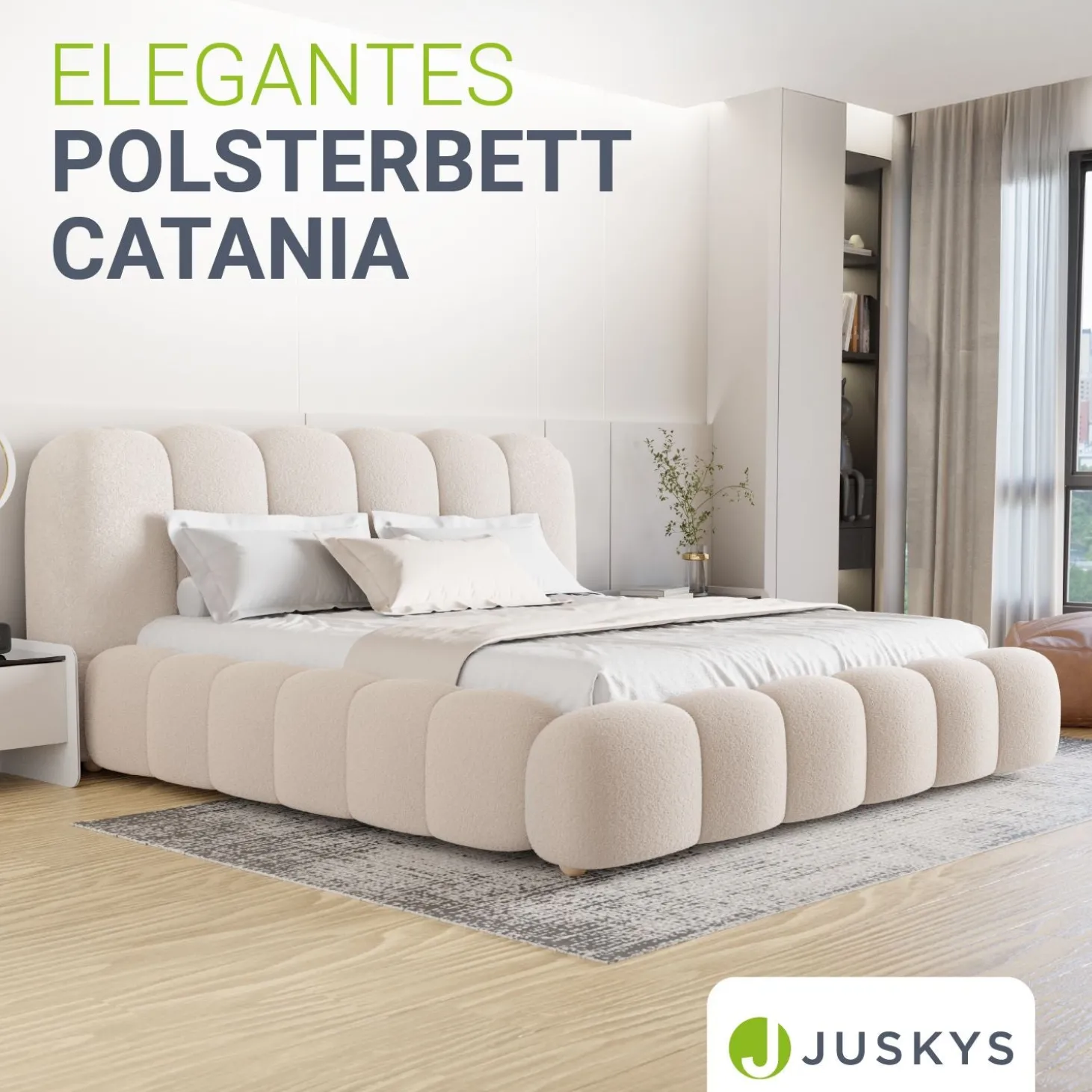 Polsterbett Catania Stilvolles Design, hoher Komfort, langlebige Konstruktion