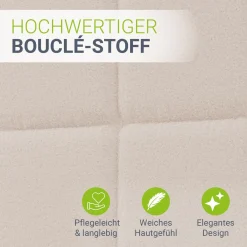 Polsterbett Florenz Bettgestell mit Bubble Design, 500 kg belastbar und pflegeleicht