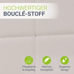 Polsterbett Florenz Bettgestell mit Bubble Design, 500 kg belastbar und pflegeleicht