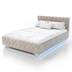 Polsterbett Nizza Bett mit Stauraum & weichem Samt-Bezug