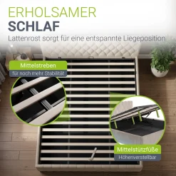 Polsterbett Nizza Bett mit Stauraum & weichem Samt-Bezug