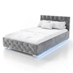 Polsterbett Nizza Bett mit Stauraum & weichem Samt-Bezug