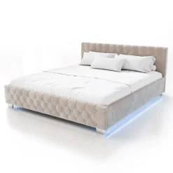 Polsterbett Nizza Bett mit Stauraum & weichem Samt-Bezug