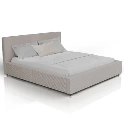 Polsterbett Salerno Bettgestell mit Cord Design, belastbar und pflegeleicht