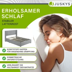 Polsterbett Savona Bettgestell mit weicher Polsterung, Samt-Bezug & großem Stauraum