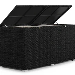 Polyrattan Auflagenbox Ikaria Gartenbox 950 Liter mit Deckel und herausnehmbarer Innenplane