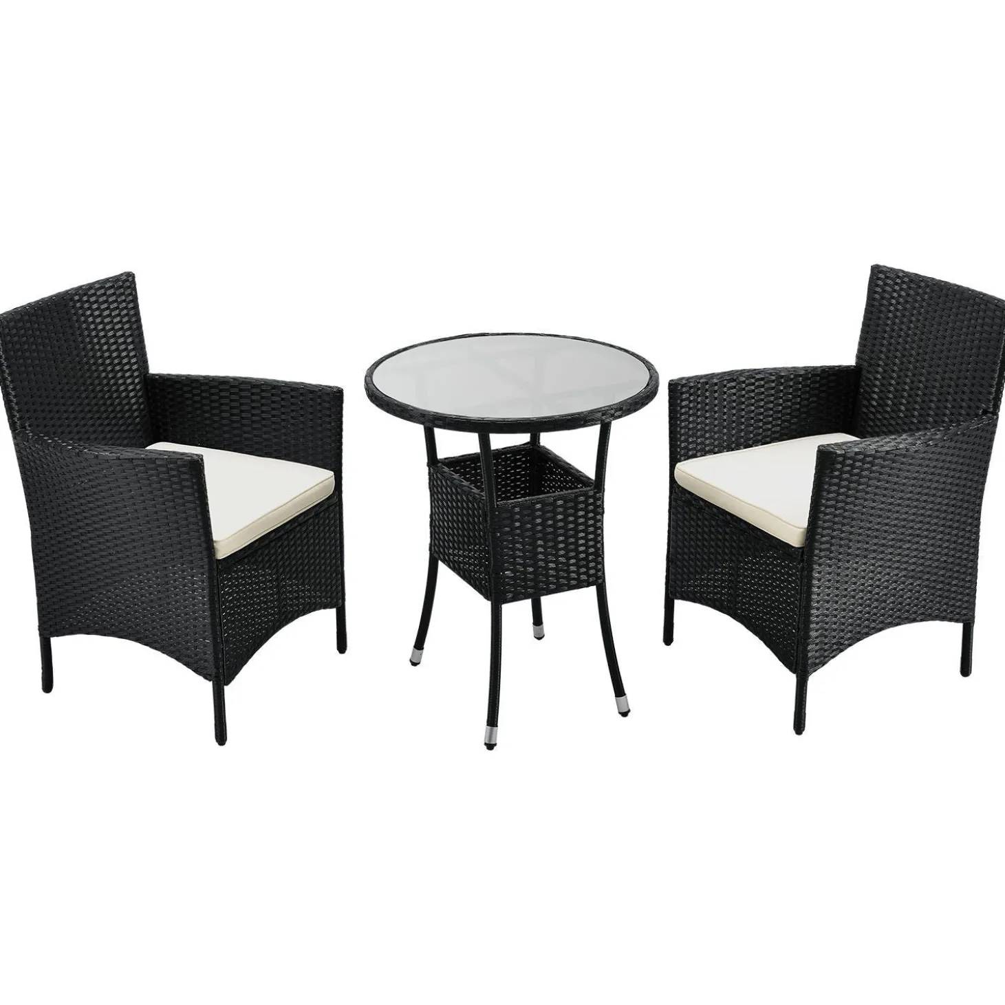Polyrattan Balkon Set Bayamo Sitzgarnitur für 2 Personen und kleine Balkone