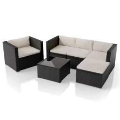 Polyrattan Lounge Punta Cana Outdoor Sitzgarnitur für bis zu 4 Personen; langlebiges Material