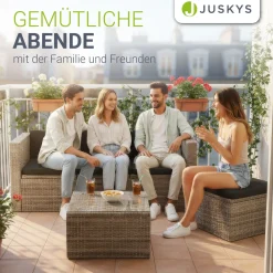 Polyrattan Lounge Punta Cana Outdoor Sitzgarnitur für bis zu 4 Personen; langlebiges Material