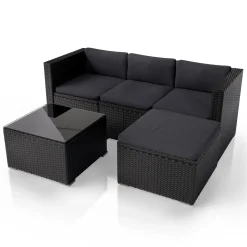 Polyrattan Lounge Punta Cana Outdoor Sitzgarnitur für bis zu 4 Personen; langlebiges Material