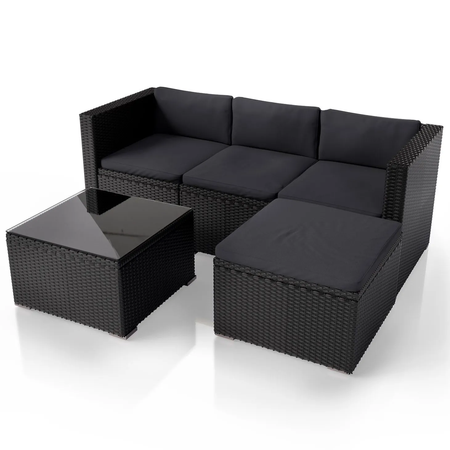 Polyrattan Lounge Punta Cana Outdoor Sitzgarnitur für bis zu 4 Personen; langlebiges Material