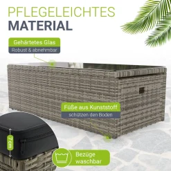 Polyrattan Lounge Salou Modulares Möbel-Set für 6 Personen inkl. Polster