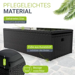 Polyrattan Lounge Salou Modulares Möbel-Set für 6 Personen inkl. Polster