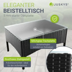 Polyrattan Sitzgruppe Fort Myers 4-teiliges Gartenmöbel-Set mit mediteraner Optik