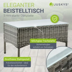 Polyrattan Sitzgruppe Fort Myers 4-teiliges Gartenmöbel-Set mit mediteraner Optik