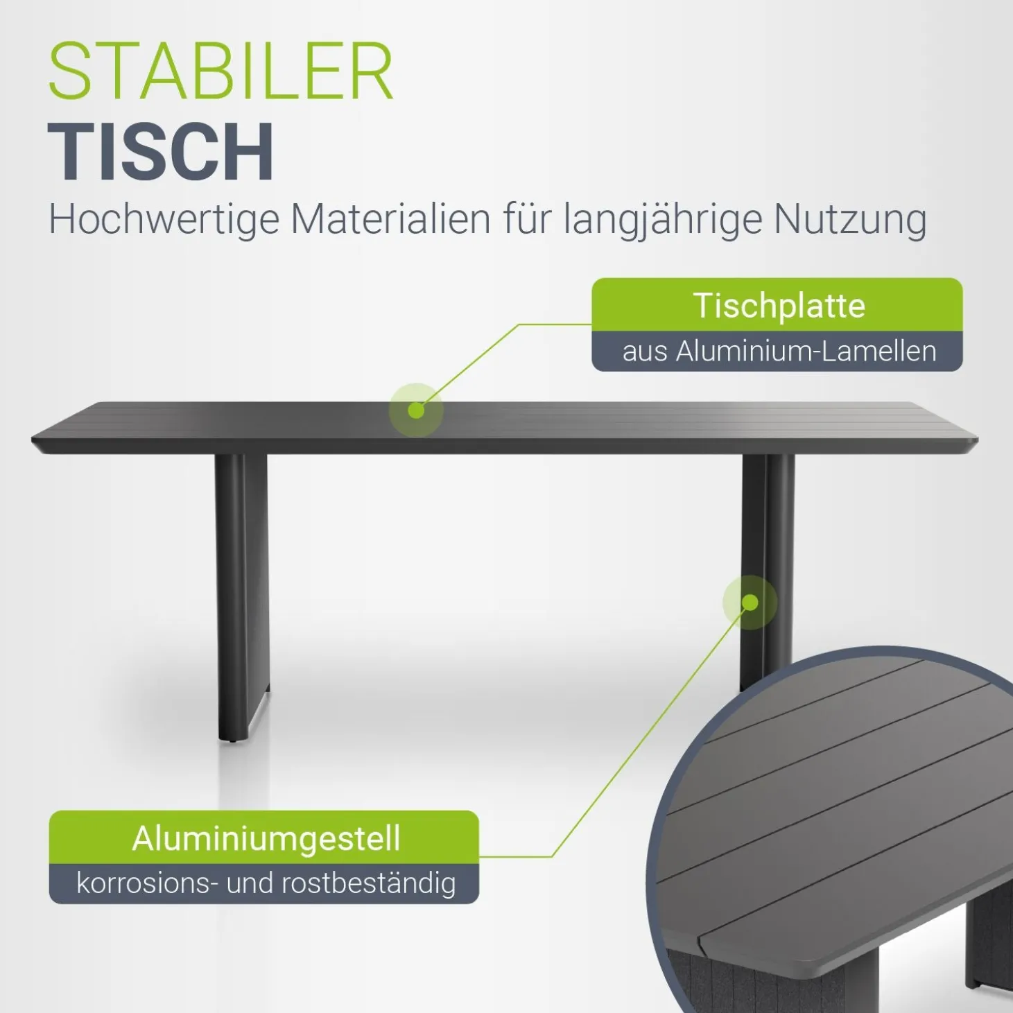 Premium Sitzgruppe Costa Luna Luxus Gartenmöbel Set für 6 Personen mit Tisch & Stühlen