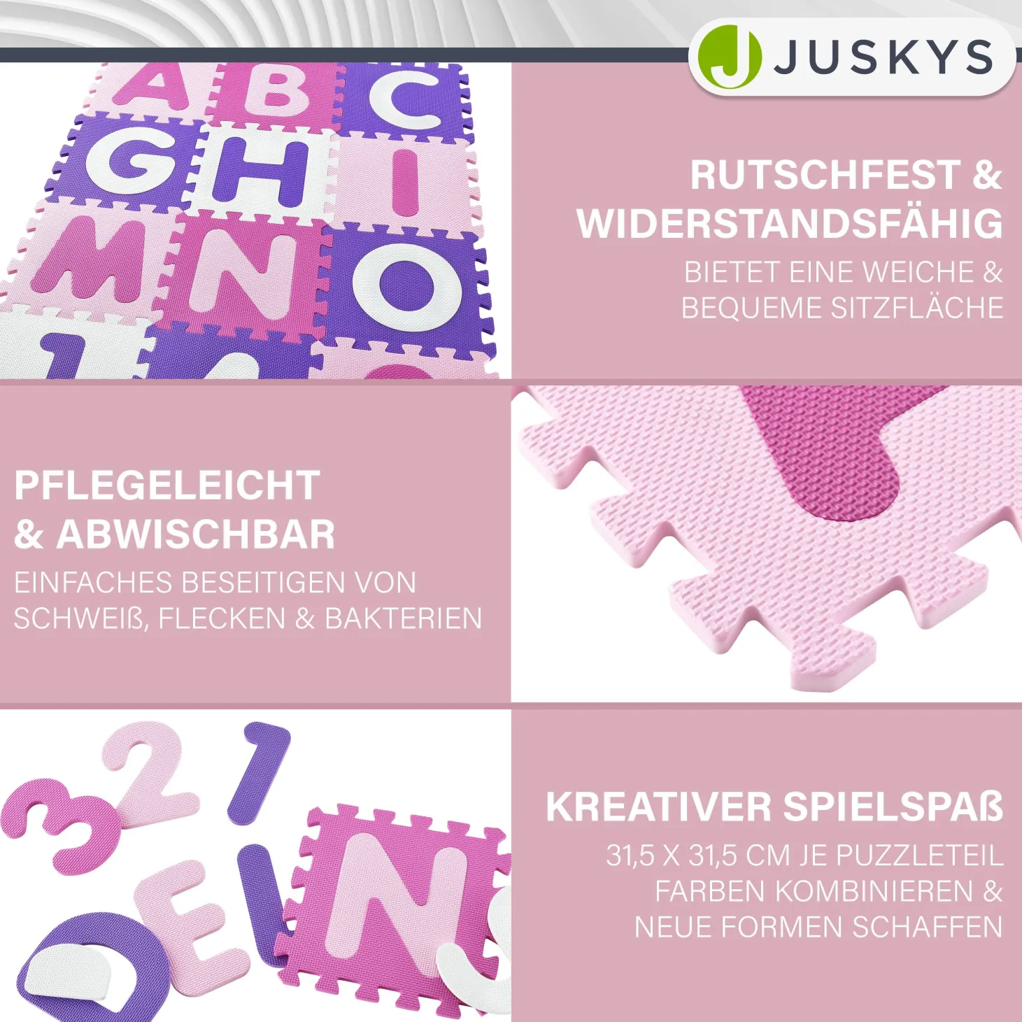 Puzzlematte für Babys und Kinder Puzzle Spielmatte für Spielspaß & Lernförderung in diversen Designs