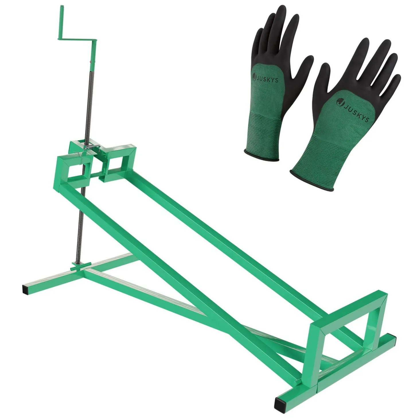 Rasentraktorheber bis 400 kg Hebevorrichtung zum Aufbocken von Aufsitzmähern - inkl. Handschuhe