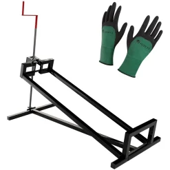 Rasentraktorheber bis 400 kg Hebevorrichtung zum Aufbocken von Aufsitzmähern - inkl. Handschuhe