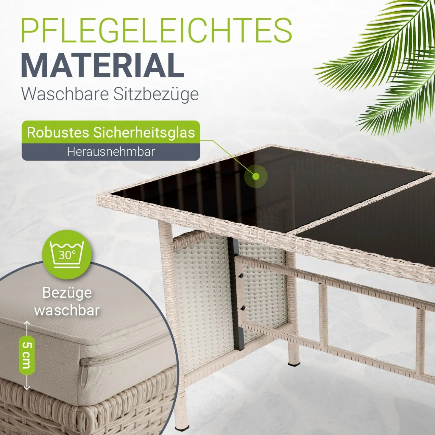 Rattan Lounge Manacor Polyrattan Gartenmöbel-Set für 8 Personen inkl. Kissen