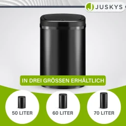 Rechteckiger Mülleimer mit Sensor Automatischer Abfalleimer für kontaktloses Entsorgen von Müll