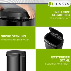Rechteckiger Mülleimer mit Sensor Automatischer Abfalleimer für kontaktloses Entsorgen von Müll