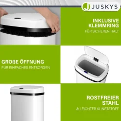 Rechteckiger Mülleimer mit Sensor Automatischer Abfalleimer für kontaktloses Entsorgen von Müll
