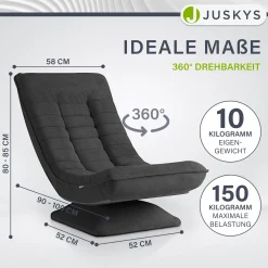 Relaxsessel Korsika mit Cord 360° drehbar, ergonomisch und mit 5-lagiger Polsterung