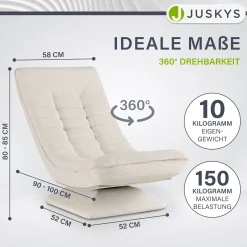 Relaxsessel Korsika mit Cord 360° drehbar, ergonomisch und mit 5-lagiger Polsterung