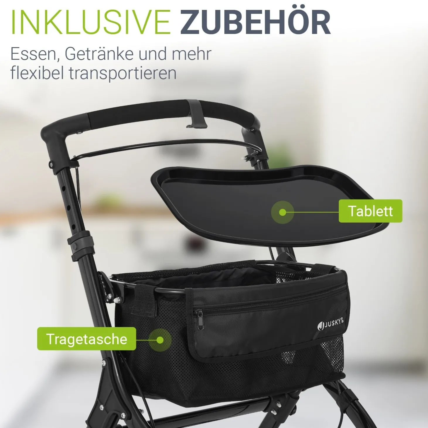 Rollator für die Wohnung Indoor Rollator ideal für schmale Wohnräume