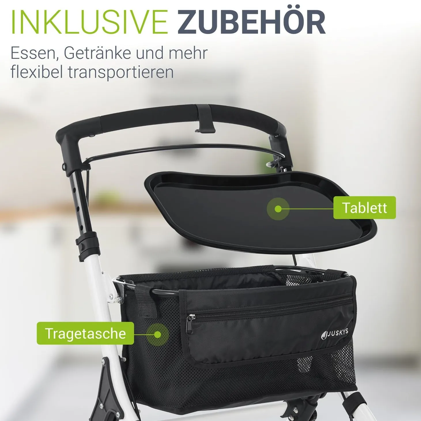 Rollator für die Wohnung Indoor Rollator ideal für schmale Wohnräume