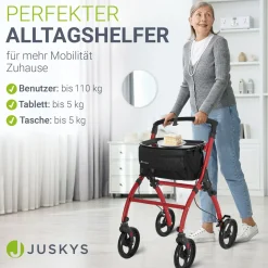 Rollator für die Wohnung Indoor Rollator ideal für schmale Wohnräume