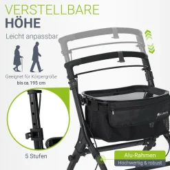 Rollator für die Wohnung Indoor Rollator ideal für schmale Wohnräume