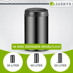 Runder Mülleimer mit Sensor Automatischer Abfalleimer für kontaktloses Entsorgen von Müll