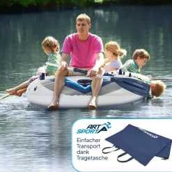 Schlauchboot Paddelboot mit zwei Sitzbänken - 3,22 m Ruderboot 3,22 m Set mit Luftpumpe, Paddel, Tasche & Reparaturset