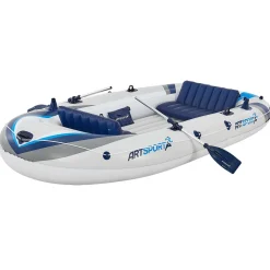Schlauchboot Paddelboot mit zwei Sitzbänken - 3,22 m Ruderboot 3,22 m Set mit Luftpumpe, Paddel, Tasche & Reparaturset