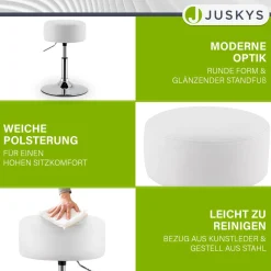 Schminktisch Hocker Tonia Mit Höhenverstellung für individuelle Sitzhöhe