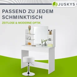Schminktisch Hocker Tonia Mit Höhenverstellung für individuelle Sitzhöhe