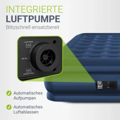 Selbstaufblasende Luftmatratze Sapri Bequemes Luftbett zum Camping oder für 1-2 Gäste