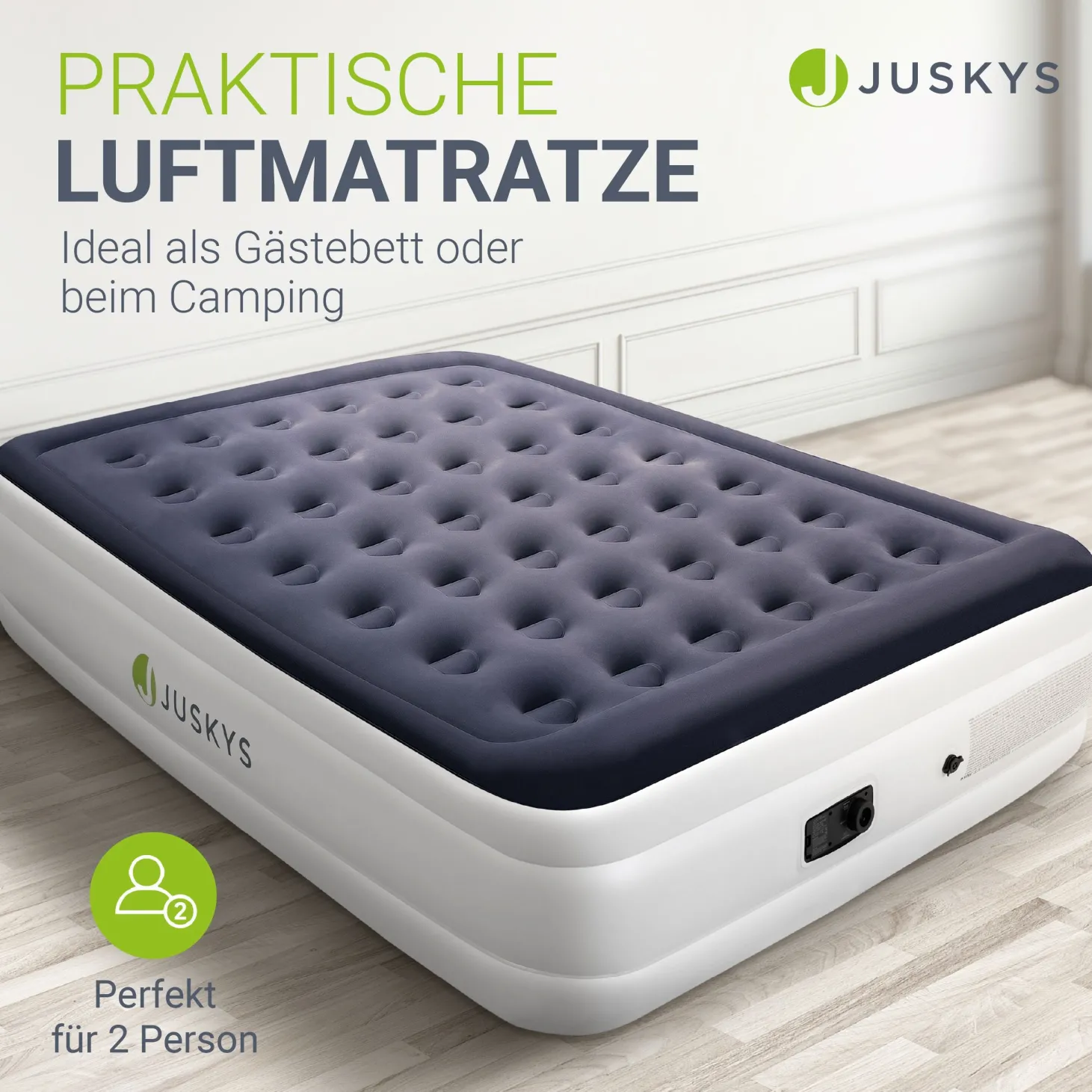 Selbstaufblasende Luftmatratze Sapri Bequemes Luftbett zum Camping oder für 1-2 Gäste