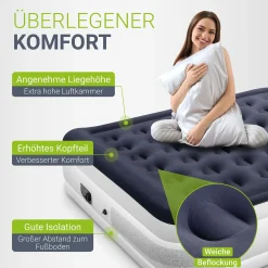 Selbstaufblasende Luftmatratze Sapri Bequemes Luftbett zum Camping oder für 1-2 Gäste