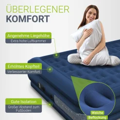 Selbstaufblasende Luftmatratze Sapri Bequemes Luftbett zum Camping oder für 1-2 Gäste