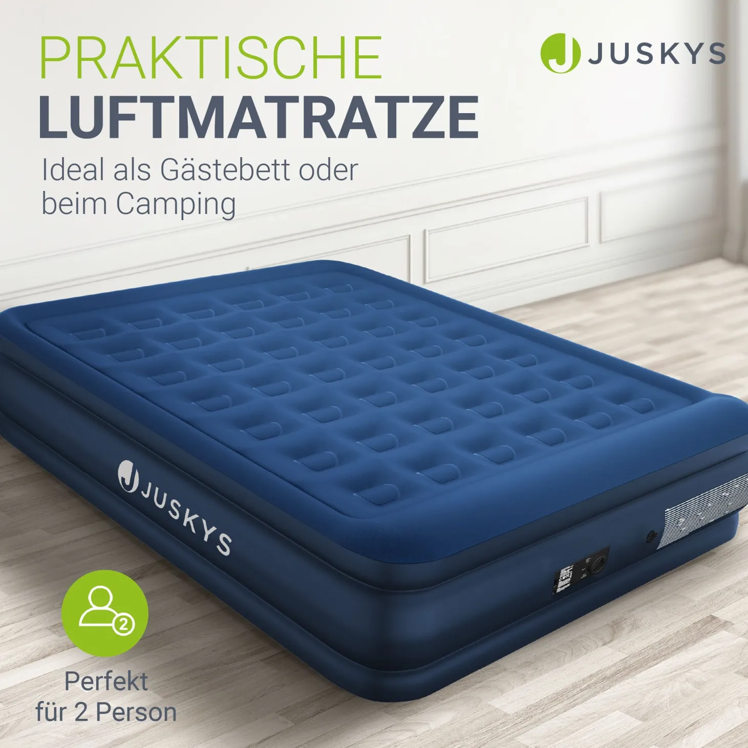 Selbstaufblasende Luftmatratze Sapri Bequemes Luftbett zum Camping oder für 1-2 Gäste