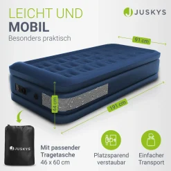 Selbstaufblasende Luftmatratze Sapri Bequemes Luftbett zum Camping oder für 1-2 Gäste