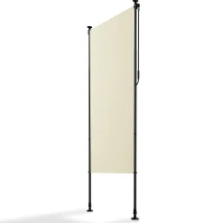 Senkrechtmarkise Barbados 150 x 310 cm - grau Sonnen- & Sichtschutz höhenverstellbar, ohne Bohren, UV-beständig