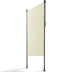 Senkrechtmarkise Barbados 150 x 310 cm - grau Sonnen- & Sichtschutz höhenverstellbar, ohne Bohren, UV-beständig