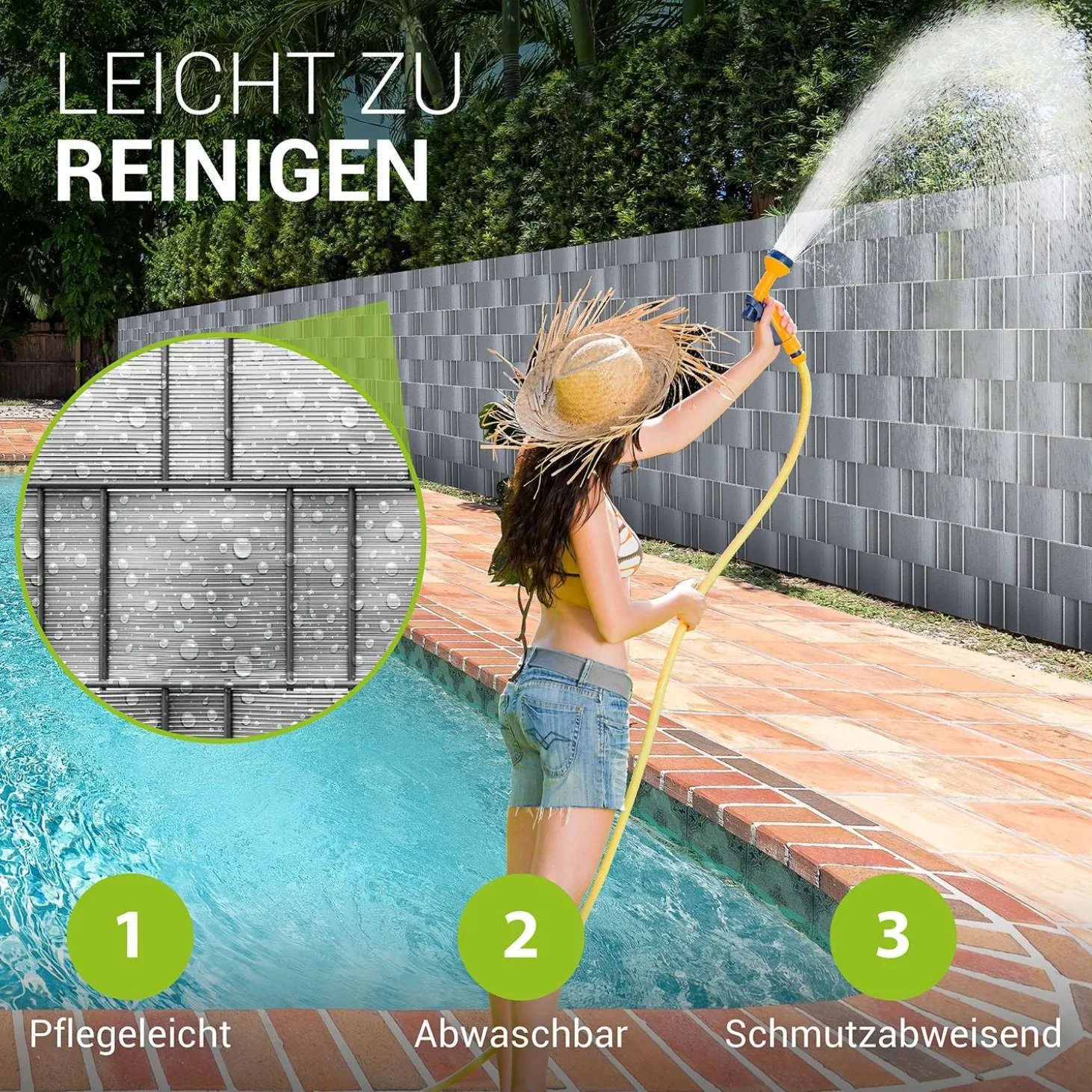 Sichtschutzstreifen PVC PVC Sichtschutzband 19cm x 35m für Gartenzäune
