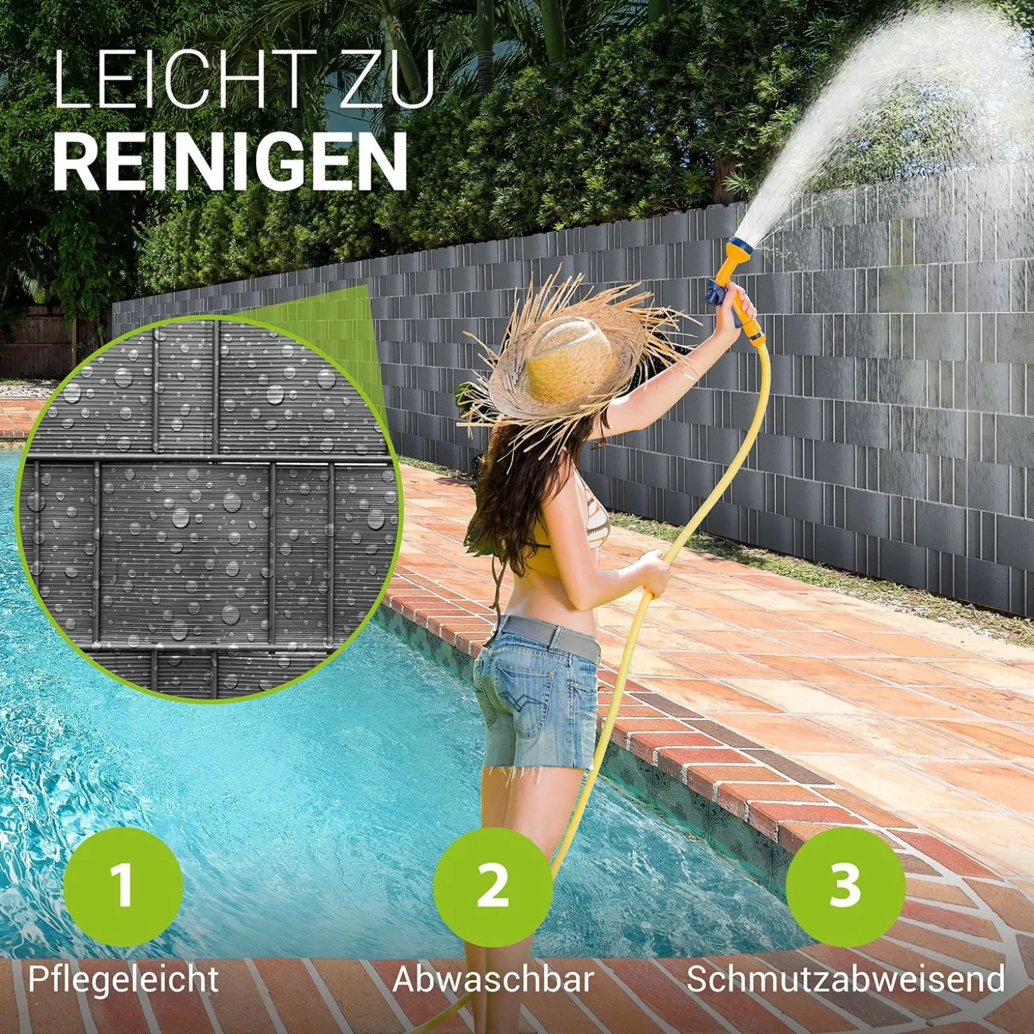 Sichtschutzstreifen PVC PVC Sichtschutzband 19cm x 35m für Gartenzäune