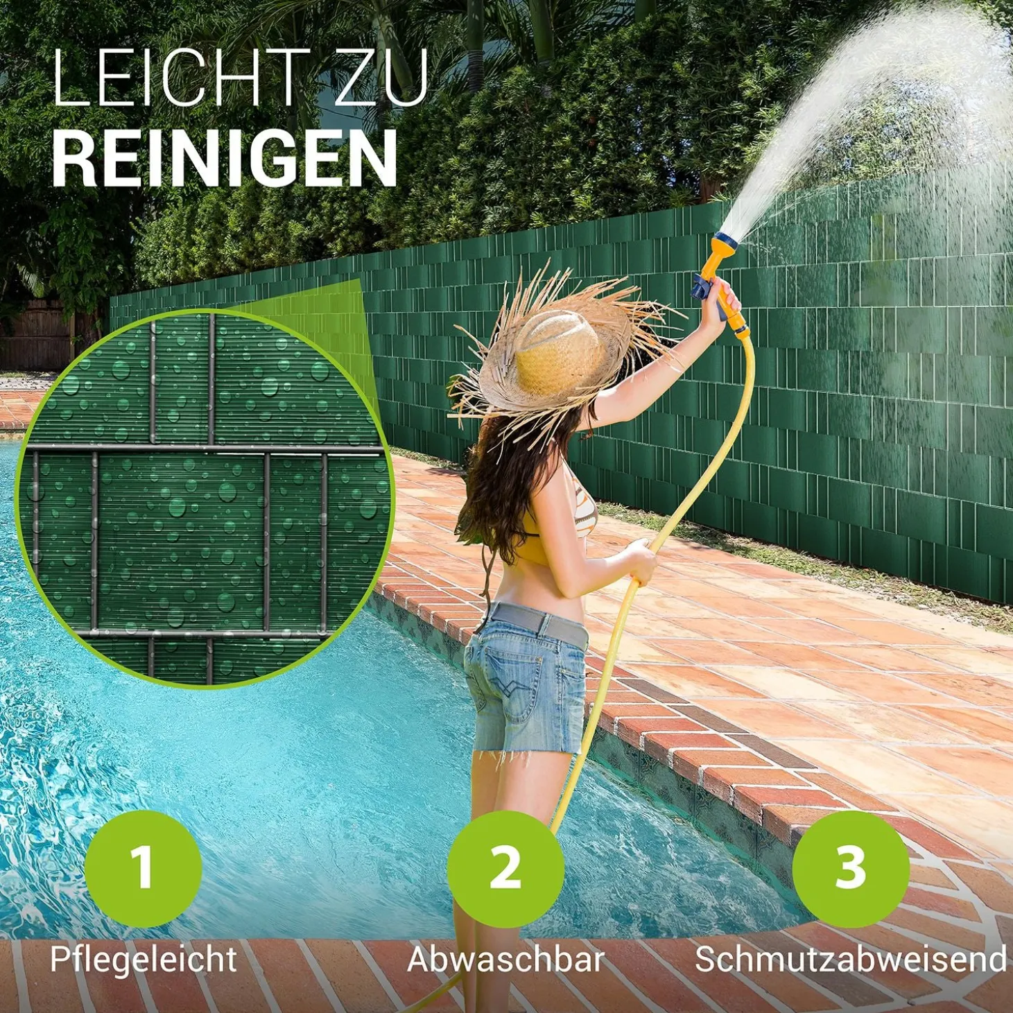Sichtschutzstreifen PVC PVC Sichtschutzband 19cm x 35m für Gartenzäune