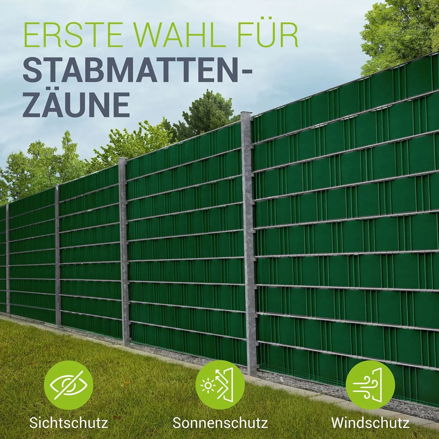 Sichtschutzstreifen PVC PVC Sichtschutzband 19cm x 35m für Gartenzäune